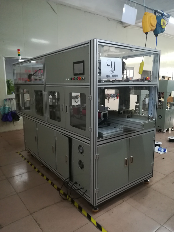 裁线剥皮打激光码绕扎一体机